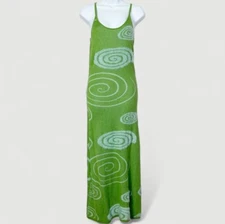 House of Sunny The Galaxy Hockney Knit Midi Slip Cut Out Dress Grass Green US 4