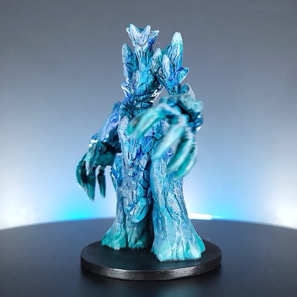 Large Hand Painted Ice Elemental Miniature for Pathfinder and DnD - Image 3 of 4