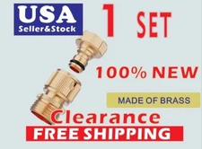 1 SET Brass Garden Water Hose Quick Connect Fittings Faucet Adapter 3/4"