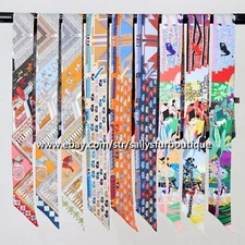 Sallys Boutique Silk Scarf Ribbon Fashion Print Slim Head Band Neck Tie 85*5cm