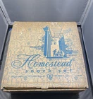 Vintage (1950’s) Federal Glass Co Homestead Snack Set. New In Box. 8 Pieces.