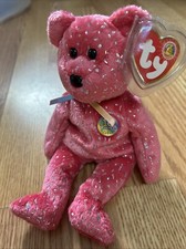 Ty Beanie Babies - Decade the Bear [Pink] - (2003, Retired) MWMT