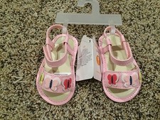 NWT Gymboree Meow and Roar Butterfly Sandals Shoes Crib Baby Girl 01,02,03,04
