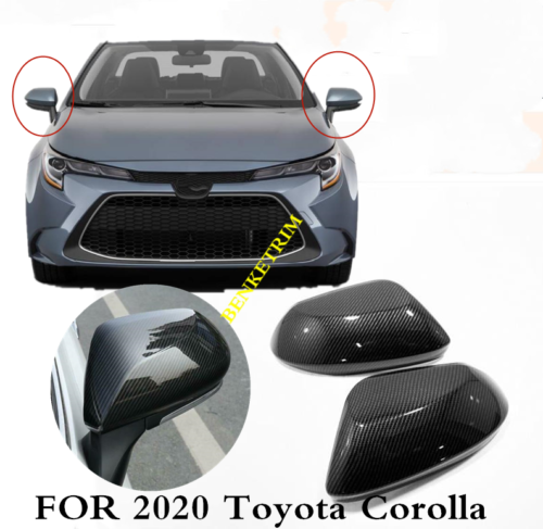 For 202021 Toyota Corolla Carbon style Side Door Rearview Mirror Cover Trim 2X eBay