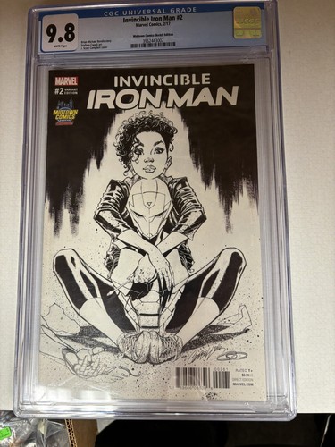 INVINCIBLE IRON MAN #2 J SCOTT CAMPBELL MIDTOWN RIRI SKETCH VARIANT Cgc 9.8 - Picture 1 of 3