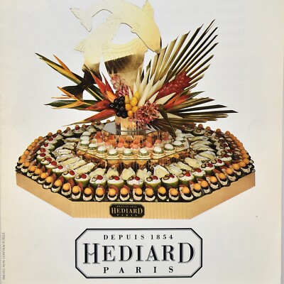 1980s Hediard Restaurant Luxury Food Company Dessert Menu Paris France #2