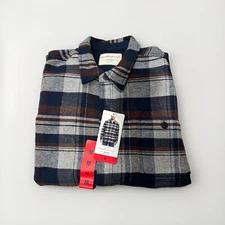 NEW Weatherproof Vintage Plaid Lined Shirt Jacket Blue Size Medium