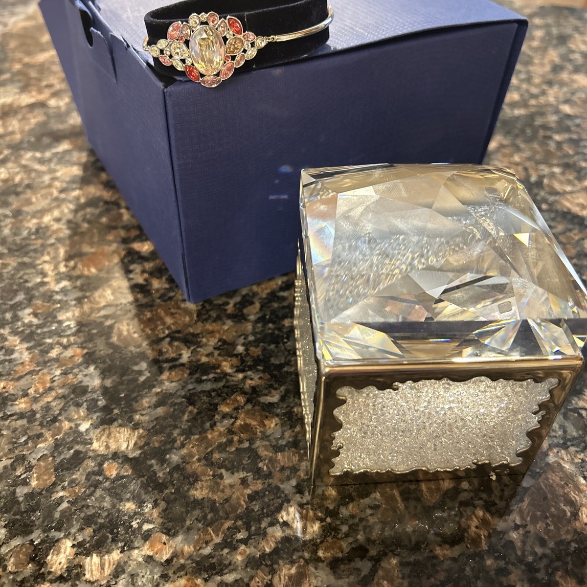 Swarovski Crystal Box with Bracelet RARE