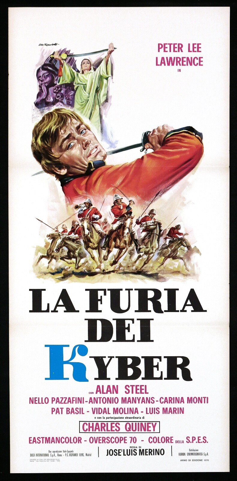 Locandina originale film LA FURIA DEI KYBER (1970) - Regia di José Luis Merino
