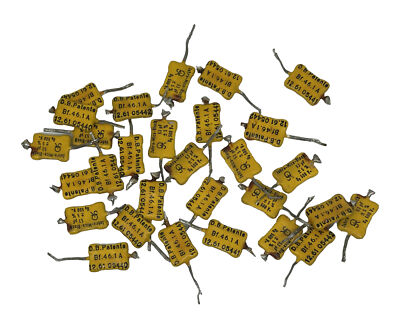 Vintage R Jahre Mica Block capacitors 53pF 500V from 1961