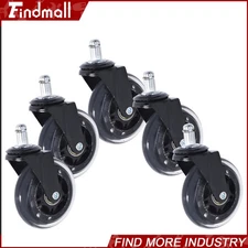 Findmall 5 Pack 3" Heavy Duty Office Chair Caster Rubber Swivel Wheels