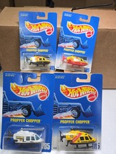 1991 Hot Wheels #185 "Propper Chopper" Diecast Helicopter Set Of 4