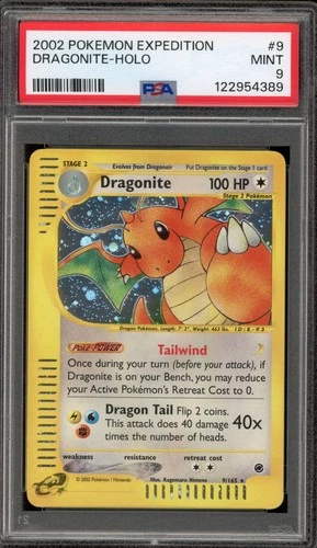 Pokemon Dragonite Expedition Holo Rare #9 PSA 9 Mint