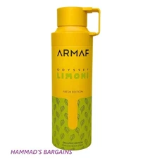 ARMAF ODYSSEY LIMONI PERFUME BODY SPRAY 6.8 OZ FOR MEN (NEW WITHOUT BOX)