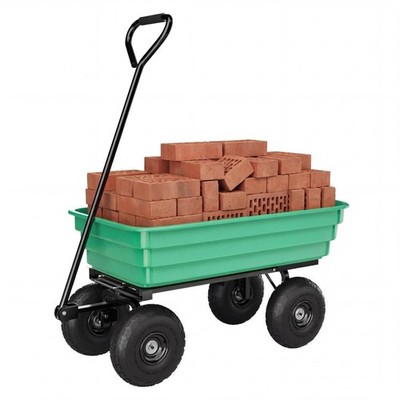 Poly Garden Dump Cart Heavy-duty Yard Carts and Wagons 1200 lbs 13'' Tires