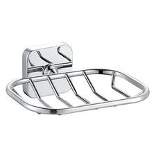 Nuie Trisen Wall Mounted Soap Dish Polished Chrome Wire Basket Brass