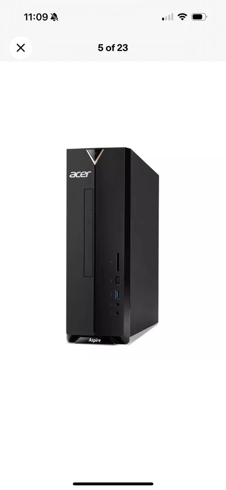 Acer Aspire XC-840 Desktop PC Intel Celeron N4505 8GB RAM 256GB SSD Black - Image 4 of 4