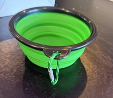 Moonfin Xl Travel Dog Dish Fold Flat Or Pop Open Silicone With Carabiner - A0006