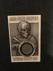 1/10 Troy Oz .999 Fine Silver Round Skull Soldier Design In Card
