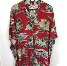 RARE Vintage Paradise Found Hawaiian Shirt Plus Size Vintage GM Cars