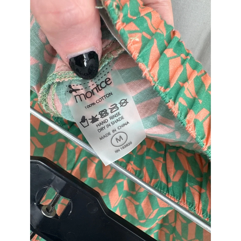 Pantalones Cortos Montce Mujer Medianos Verde Naranja Salón Natación Cubierta Boxer Ligero Foto 4 de 4