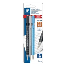 STAEDTLER Triplus Micro Mechanical Pencils (#2) 0.5mm lead, Retractable with