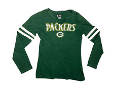 GREEN BAY GB PACKERS Long Sleeve NFL FOOTBALL SHIRT Lady Fan Gym Gear Women's S