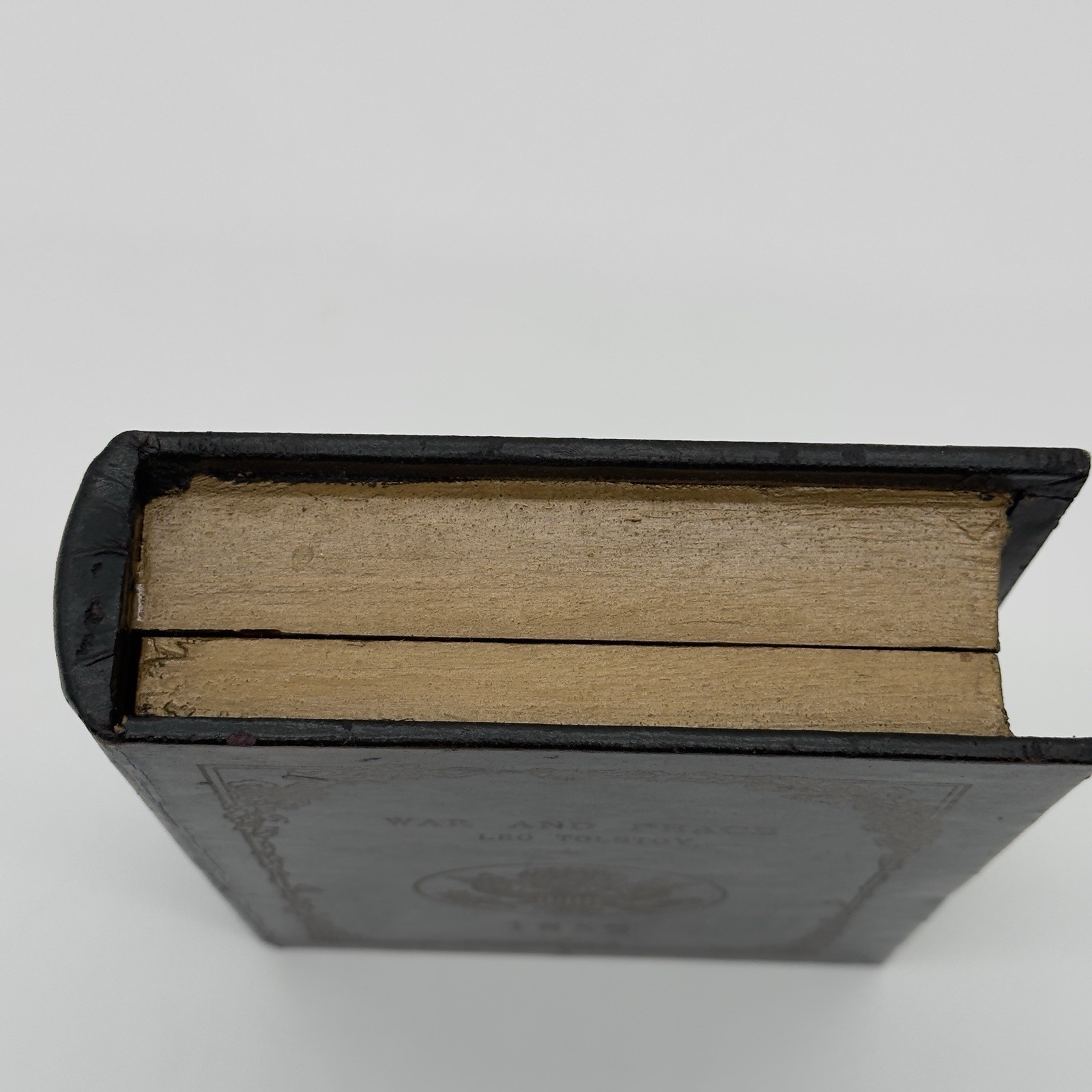 War and Peace Leo Tolstoy Decorative Book Box Faux Leather Hidden Storage