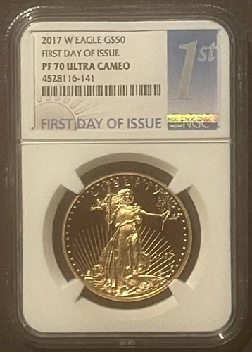 2017-W $50 GOLD EAGLE One 1 oz. Coin : NGC PF70 ULTRA CAMEO FDOI : 10451