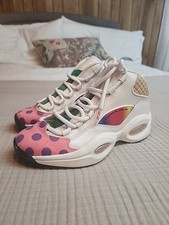 Reebok Question Mid Candyland Size 7 Mens Iverson Edition White Shoes