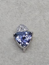 9kt Bi Coloured Tanzanite & White Zircon Pendant (0.63g)