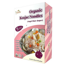 Organic Shirataki Konjac Noodle 8 Pouches Total 42.24Oz. Low Calorie, Low-Carb G
