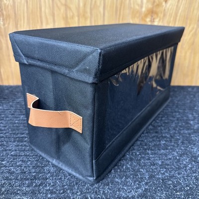 (5 Pack) Fabric Foldable Storage Bins DVD Blu-Ray Movies CD (16'' x 6'' x 8'') USED
