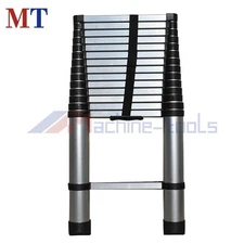 14.5 FeeT Aluminum Non-Slip Telescoping Ladder Extension Ladders Folding