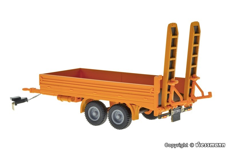 Viessmann 8217 - H0 Tandem Low Loader, Communal Orange, Functional Model - New