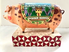 JIM SHORE Heartwood Creek "Country Heritage" Farm Pig  Resin Figurine 2003