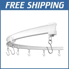 20ft White Ceiling Mount Curtain Track Kit