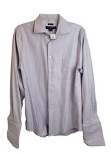 NWT Pronto Uomo Lavender Non-Iron Long Sleeve Button Up Shirt Mens Size 15 34/35