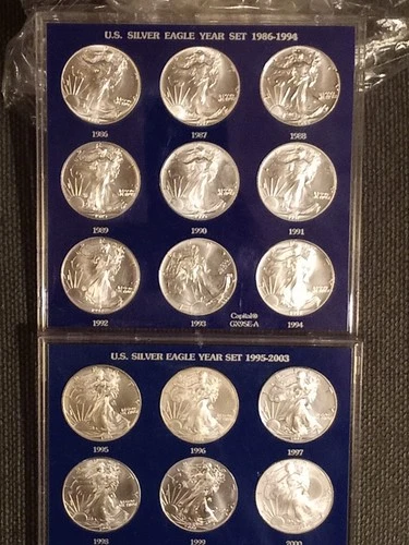 Silver American Eagle **15 Dollar lot partial Set 1986 to 2000 *Uncirculated