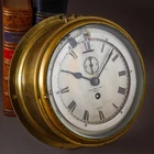⚓  WW2 BRITISH MILITARY ROYAL NAVY SHIPS ELECTRIC BELL SIGNAL MASTER CLOCK BRASS
