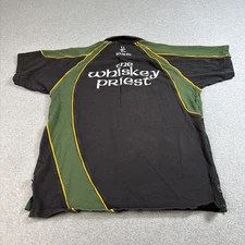Guinness Kukri Whiskey Priest Polo Shirt Mens Large Black Green Rugby Ireland