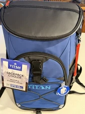 NEW TITAN OCEAN BLUE BACKPACK COOLER KEEPS ICE UP TO 2 DAYS/24 CANS-FREE SHIP