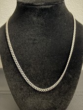 19in. Stainless Steel Silver- 4mm Miami Cuban Link Chain with Box lock Closure