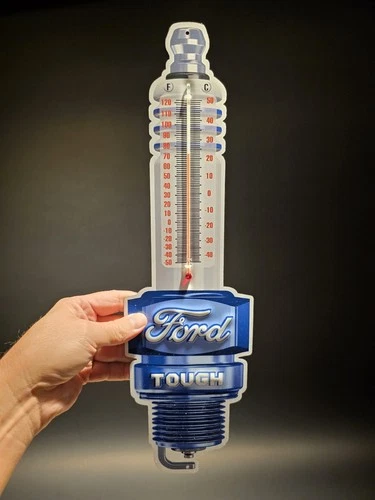 17 1/2 " Metal Vintage Style Ford Thermometer Sign