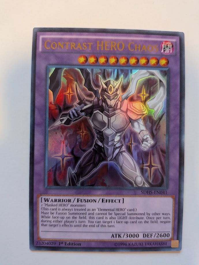 Contrast HERO Chaos  NM SDHS-EN041 Structure Deck: HERO Strike 1st Edition