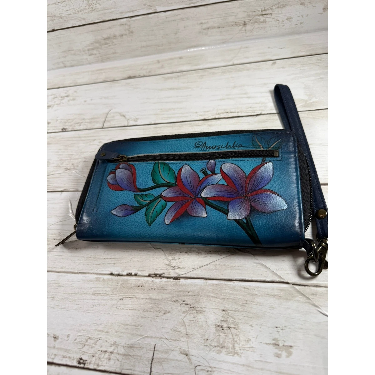 NWT Anuschka Small Multi Compartment Zip-Around Organizer in Amalfi Dawn Buy Anuschka Products Online at Best Prices in Oman | Ubuy main image 4