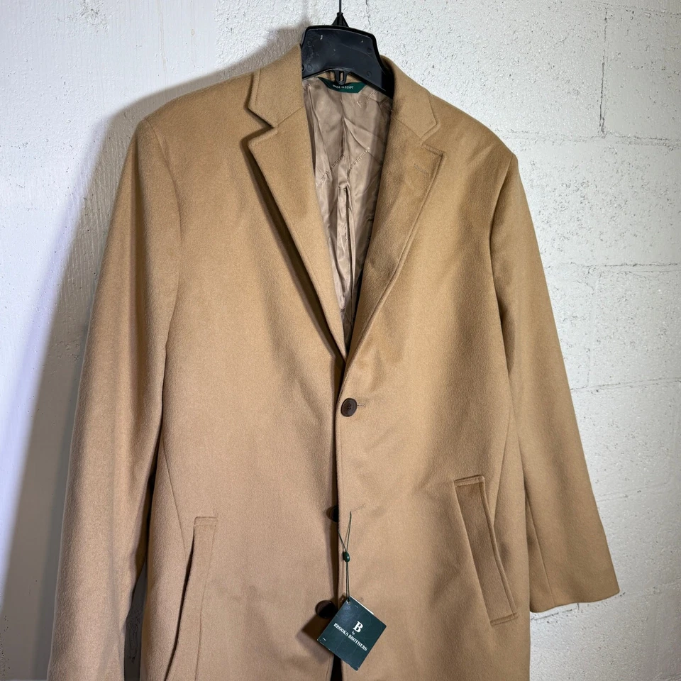 Brooks Brothers Men's Wool Overcoats - Camel 46R $495 - Image 3 of 4