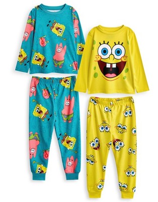 SpongeBob SquarePants Mehrfarbig Big Face And AOP Mehrerpack mit 2 langärmeligen