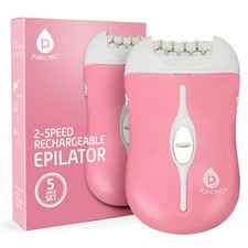 Cordless Epilator with 40 Tweezers - Rechargeable Hair Removal Device for Women