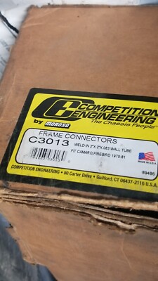 Competition Engineering C3013 Weld-On Subframe Connector, 70-81 Camaro
